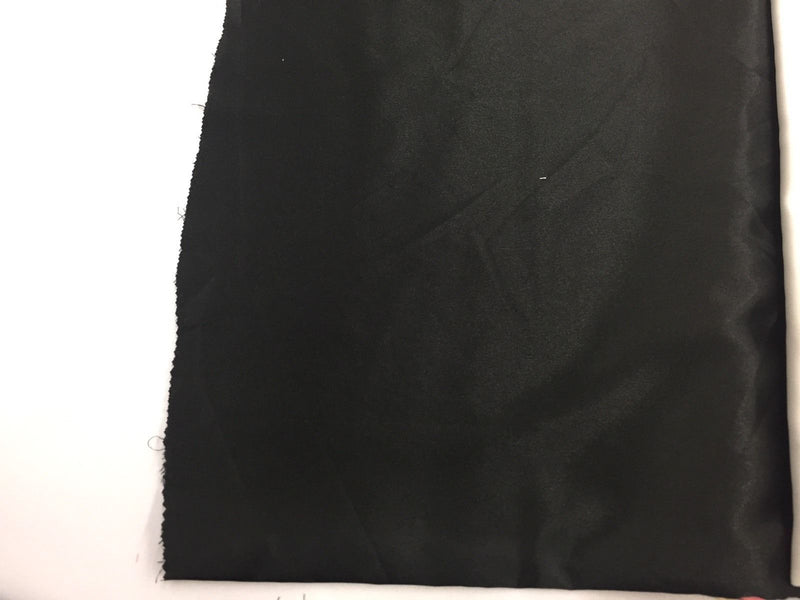 Stretch 60" Charmeuse Satin Fabric - BLACK- Super Soft Silky Satin Sold By The Yard