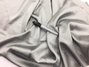 Stretch 60" Charmeuse Satin Fabric - GRAY - Super Soft Silky Satin Sold By The Yard