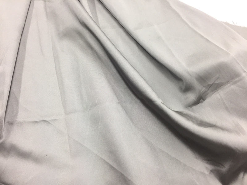 Stretch 60" Charmeuse Satin Fabric - GRAY - Super Soft Silky Satin Sold By The Yard
