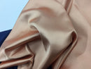 Stretch 60" Charmeuse Satin Fabric - SALMON - Super Soft Silky Satin Sold By The Yard