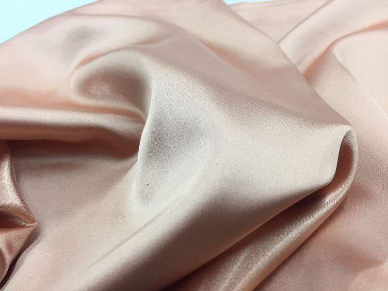 Stretch 60" Charmeuse Satin Fabric - SALMON - Super Soft Silky Satin Sold By The Yard
