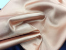 Stretch 60" Charmeuse Satin Fabric - SALMON - Super Soft Silky Satin Sold By The Yard