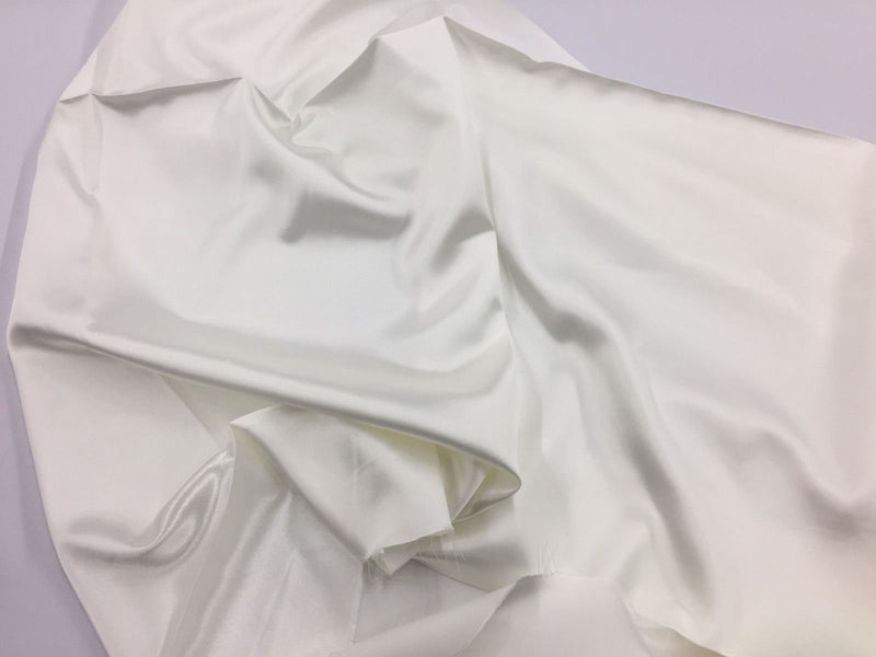 Stretch 60" Charmeuse Satin Fabric - Ivory and 101 - 70 yards each roll Super Soft Silky Satin