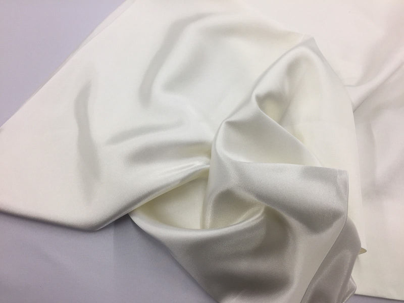 Stretch 60" Charmeuse Satin Fabric - Ivory and 101 - 70 yards each roll Super Soft Silky Satin