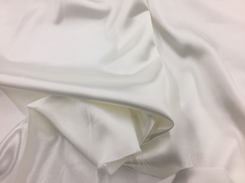 Stretch 60" Charmeuse Satin Fabric - IVORY - Super Soft Silky Satin Sold By The Yard