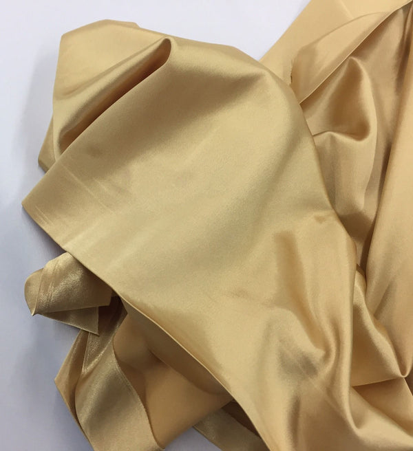 Stretch 60" Charmeuse Satin Fabric - GOLD - Super Soft Silky Satin Sold By The Yard