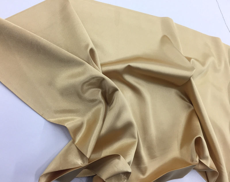 Stretch 60" Charmeuse Satin Fabric - GOLD - Super Soft Silky Satin Sold By The Yard