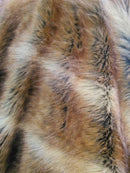 Faux Fur Fabric Fur Canadian Fox Honey Long Pile Multi-Color Soft Fabric 60" Wide Sold By The Yard