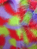 Faux Fur Fabric - Multi-Color Sparkling Fake Fur Decoration Soft Furry Fabric 60" Wide By The Yard