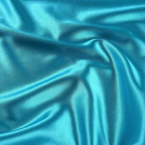 Stretch 60" Charmeuse Satin Fabric - TURQUOISE - Super Soft Silky Satin Sold By The Yard