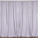5 Feet x 10 Feet - Silver - Polyester Poplin Backdrop Drape Curtains, Photography Decor 1 Pair