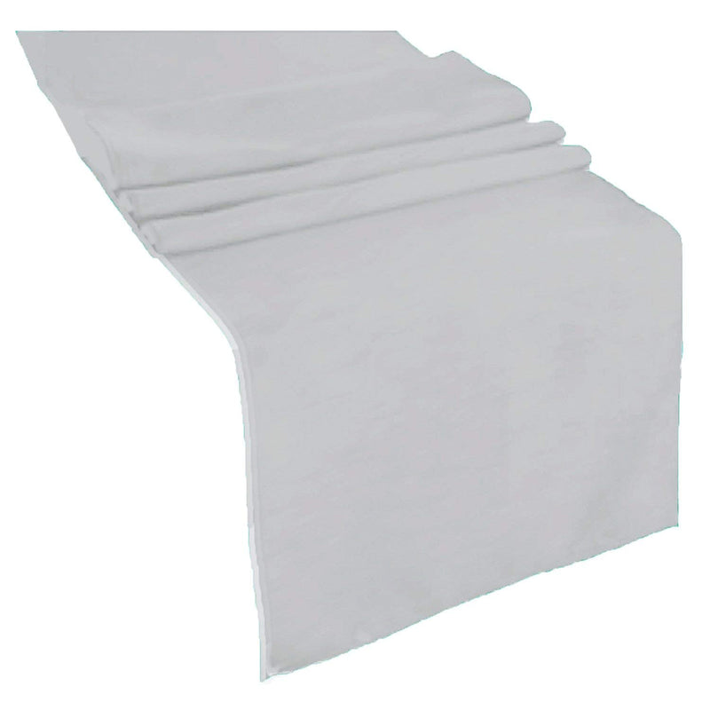 Table Runner ( Silver ) Polyester 12x72 Inches Great Quality Tablecloth for all Occasions