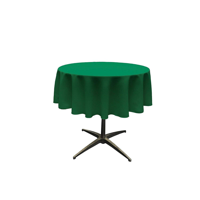 Round Tablecloth - Hunter Green - Round Banquet Polyester Cloth, Wrinkle Resist Quality (Pick Size)
