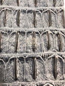 Crocodile Faux Leather Vinyl - Gray - Fabric 3D Scales Vinyl Crocodile Sold By Yard