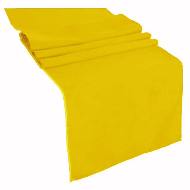 Table Runner ( Yellow ) Polyester 12x72 Inches Great Quality Tablecloth for all Occasions